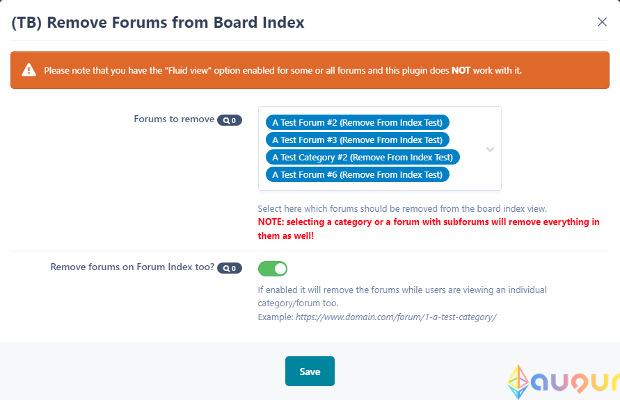 Remove Forums from Board Index