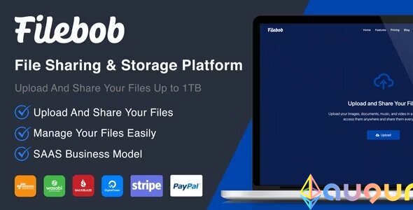 Filebob v1.8.0 - File Sharing And Storage Platform (SAAS Ready)